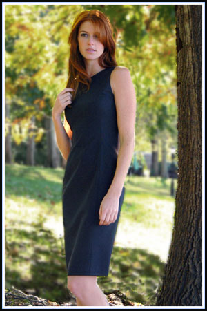 Bluesuits Charcoal Sleeveless Shift Dress Bluesuits Tropical Wool Charcoal Sleeveless Shift Dress
