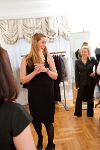 Columbia Women in Business President in Bluesuits shift Dress