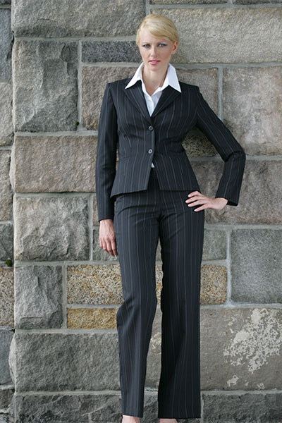 Bluesuits Pinstripe Women Business Suits